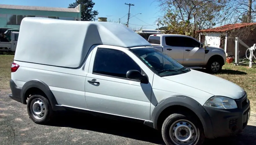 Capotas para Fiat Strada Cabine Simples Baú 1998 a 2013